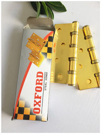 مفصلات مسطحة للأبواب الثقيلة مطلية باللون الذهبي مع مسامير داخلية